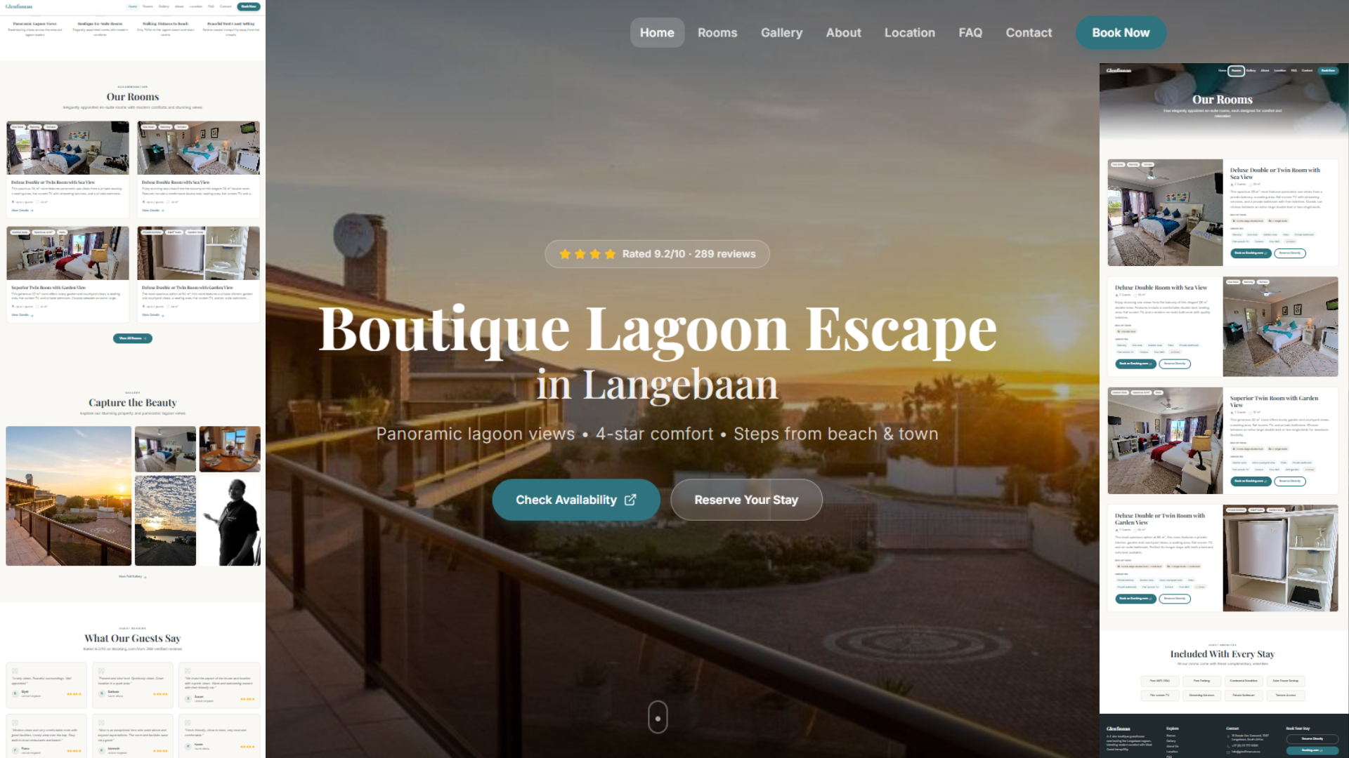 Boutique Lagoon Escape website